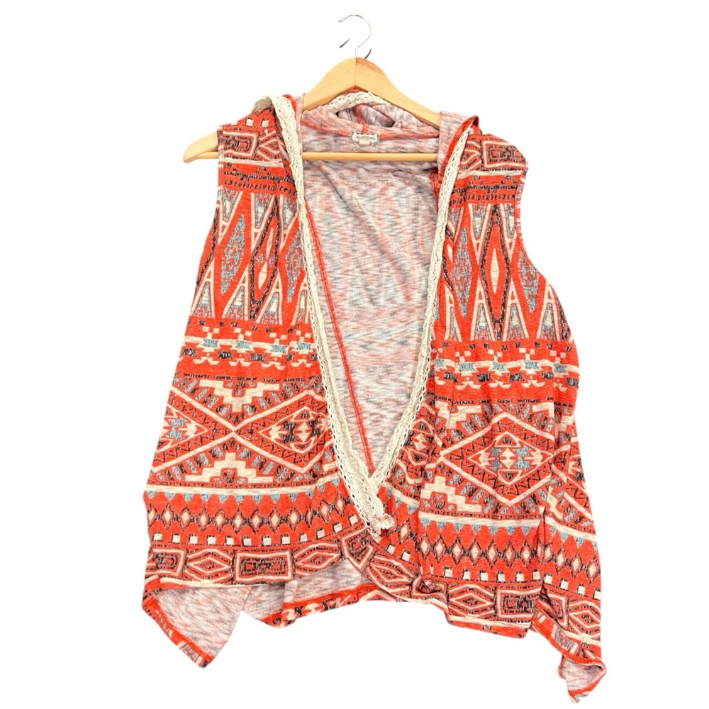 Eyeshadow Orange and Cream Patterned Tunic